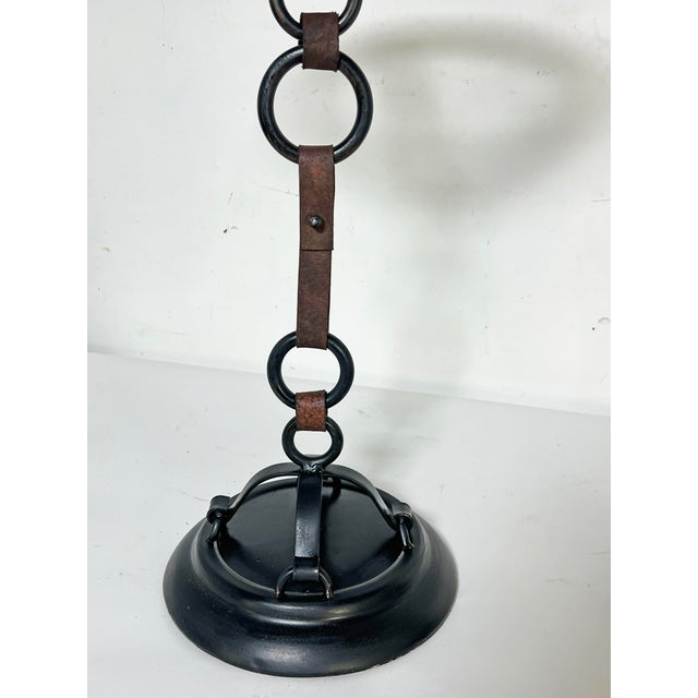 Jacques Adnet Hermes Style Trompe l'Oeil Equestrian Strap Side Tables - A Pair For Sale - Image 4 of 9