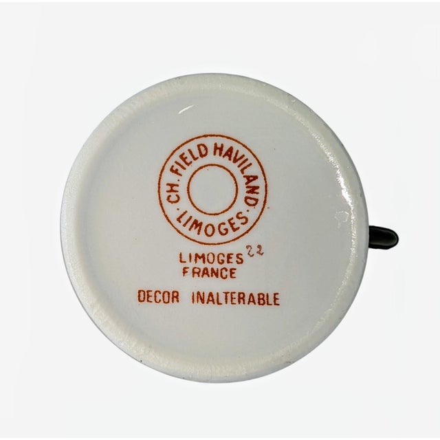 1990s Vintage Limoges Demitasse Cup and Saucer For Sale - Image 5 of 7