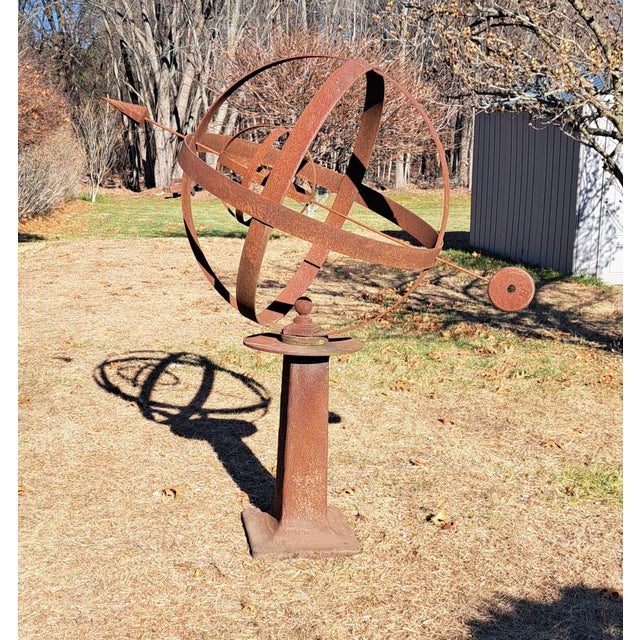 Early 21st Century Large Iron Garden Armillary For Sale - Image 5 of 8