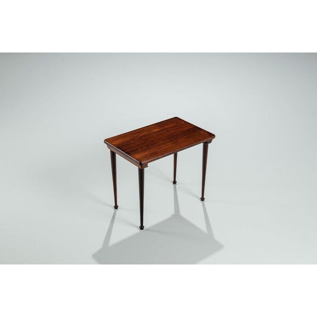 Wood Danish Nesting Tables in Rosewood, 1960, Set of 3 For Sale - Image 7 of 15