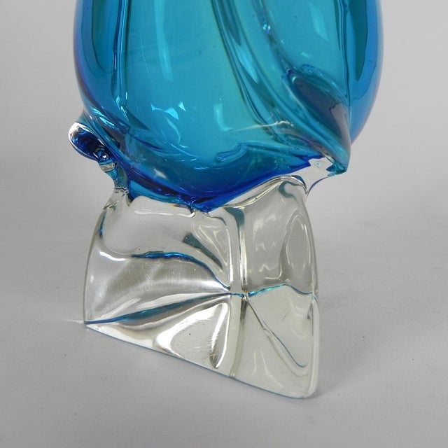 Vintage Glass Vase from Val St. Lambert, 1950s For Sale - Image 13 of 15