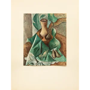 1960s After Pablo Picasso "Still Life", Period Cubist Full-Color Print