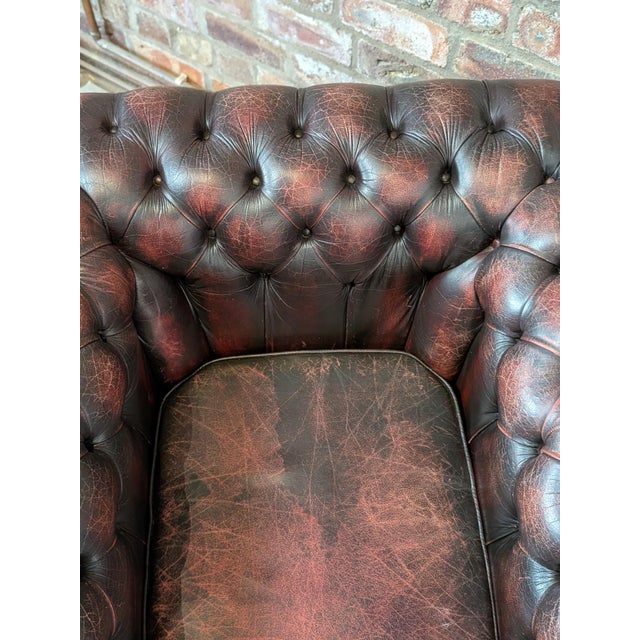 Chesterfield Club Chair in Leather For Sale - Image 4 of 14