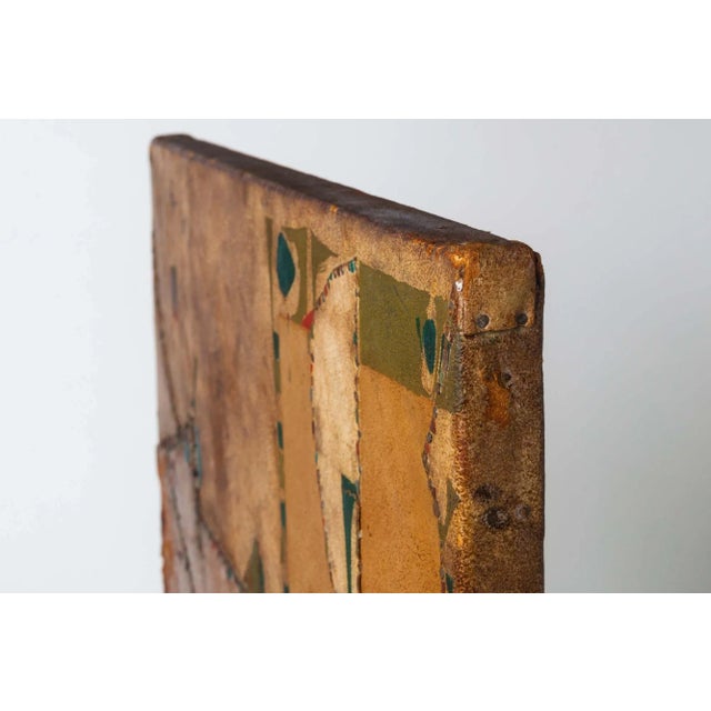 1980s 1980s Joe Downing Mixed Media Rawhide Painting For Sale - Image 5 of 12