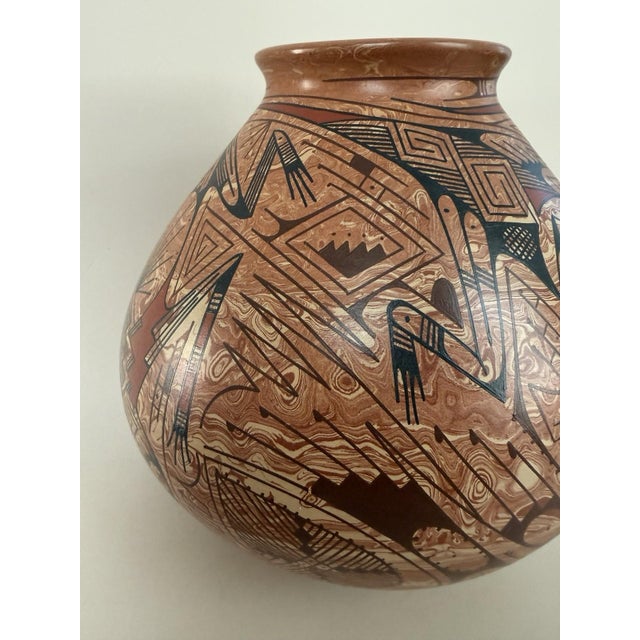 Vintage Mata Ortiz Ceramic Pot For Sale - Image 4 of 8