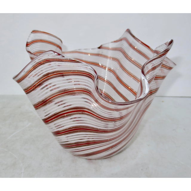 Murano Handkerchief Vase Circa 70s For Sale - Image 4 of 8