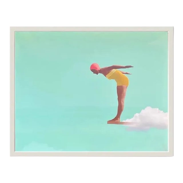 Jumping In Giclee Print on Canvas Framed For Sale