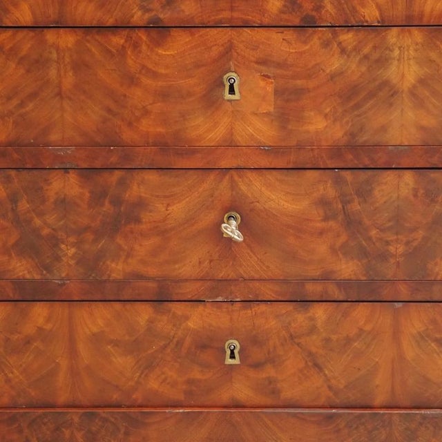 Louis Philippe Secretary in Mahogany with Marble Top, 1850 For Sale - Image 12 of 18