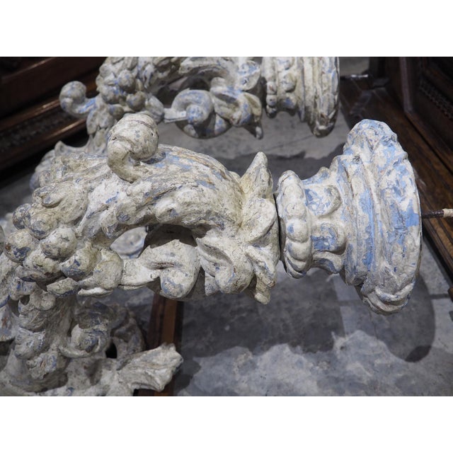 Pair of Italian 18th Century Painted Bras De Lumière Sconces For Sale - Image 15 of 18