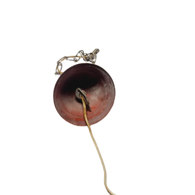 Goldenrod Art Deco Pendant Lamp, Poland, 1970s For Sale - Image 8 of 9