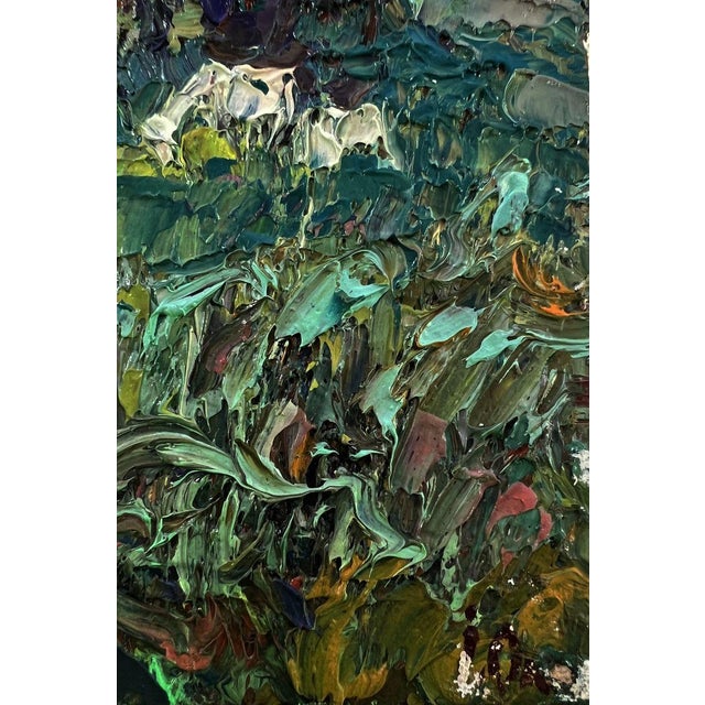 Textile Oil Painting the Moon Shines Over the Field Oleksiy Ivanyuk For Sale - Image 7 of 8
