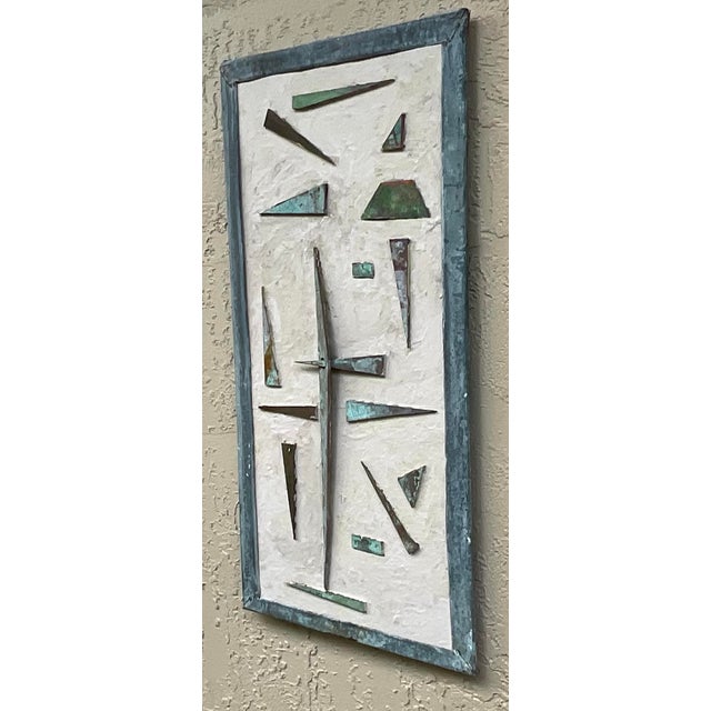Metal Exquisite Pair of Joseph Malekan Abstract Mixed-Media Wall Sculptures For Sale - Image 7 of 14