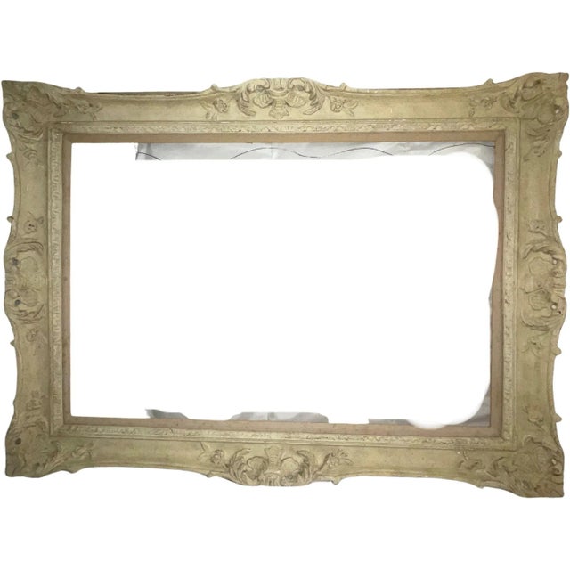 French Gothic Large Carved Wood Frame For Sale - Image 9 of 9