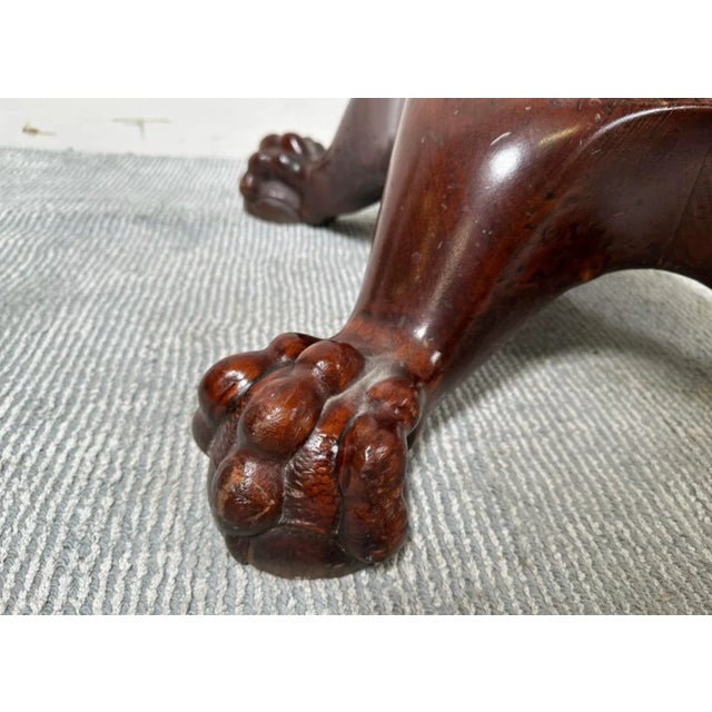 American Antique Mahogany Carved Wooden Claw Footed Coat Rack From Mission Inn in Riverside For Sale - Image 3 of 10