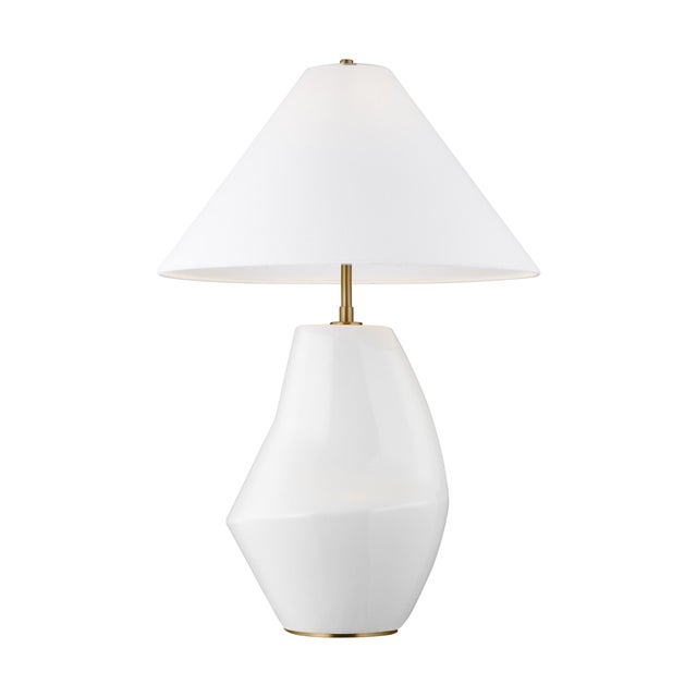 The Contour table lamp from Kelly by Kelly Wearstler is crafted of ceramic with an organic form and matte glaze in an...