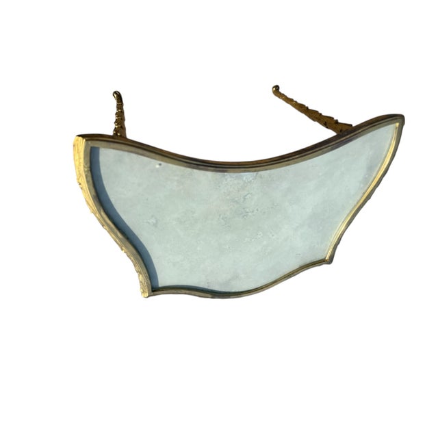 1970' Tripartite Table Styled After Maison Charles Crossbow, Jansen or Baguès Decor Palm Tree For Sale In Little Rock - Image 6 of 11