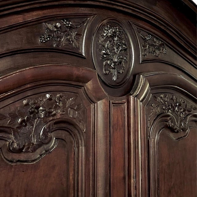 Early 19th Century Normandy Solid Mahogany Country French Armoire For Sale - Image 13 of 16