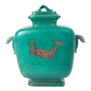 Lid Urn by Wilhelm Kåge for Gustavsberg, 1940s For Sale