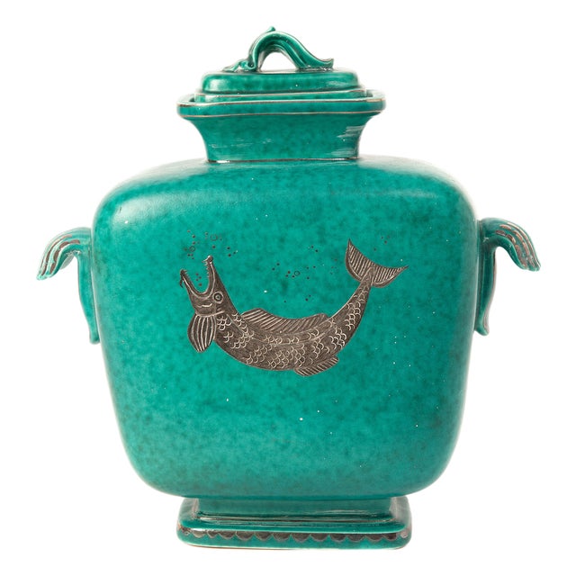 Lid Urn by Wilhelm Kåge for Gustavsberg, 1940s For Sale