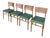 Vintage Oak Dining Chairs, 1960s, Set of 4 For Sale