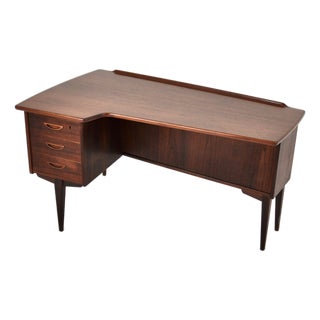 Model A10 Boomerang Desk attributed to Göran Strand for Lelångs Möbelfabrik, 1960s For Sale