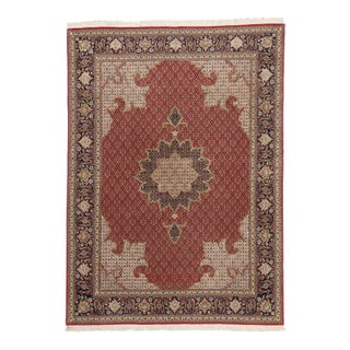 Vintage Persian Tabriz Rug , 04'11 X 06'10 For Sale