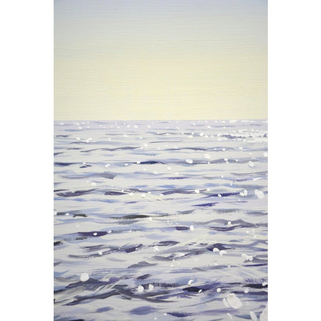 Cornflower Blue Ocean. Light on the Water 2.Modern Original Hand Painting. For Sale - Image 8 of 12