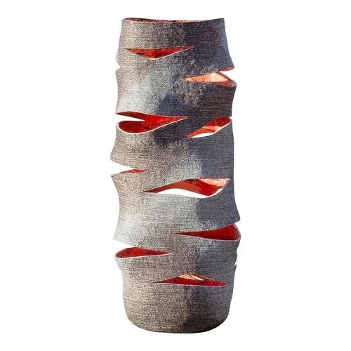 Black Stone High Candle Lantern - Ember Series For Sale - Image 4 of 6