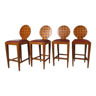 Vintage Modern Paris Hall Bar Chairs by Angelo Donghia For Sale