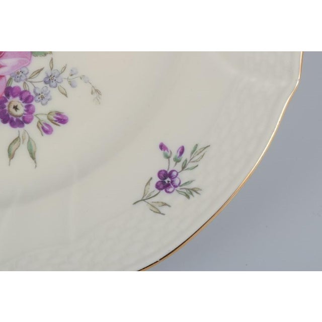 Gold Frijsenborg Luncheon Plates in Hand-Painted Porcelain from Royal Copenhagen, 1950s, Set of 6 For Sale - Image 8 of 10
