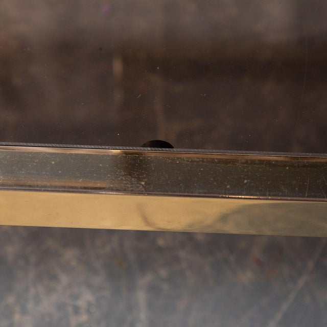 20th Century Italian Brass & Smokey Glass Etagere Shelves, 1970s For Sale - Image 3 of 14