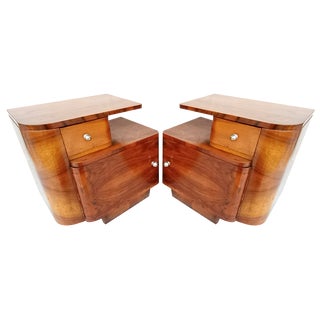 Bedside Tables by Jindřich Halabala for Up Závody, 1940s, Set of 2 For Sale