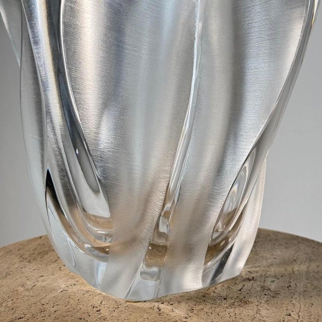 Flamme Crystal Vase from Lalique Paris, 1970s For Sale - Image 8 of 18