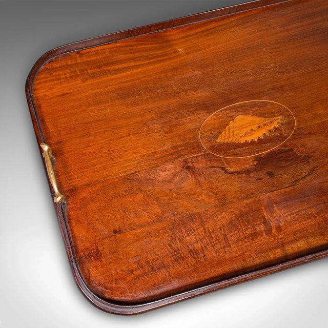 Antique Serving Platter, English Afternoon Tea Tray, Georgian Revival, Edwardian For Sale - Image 9 of 10