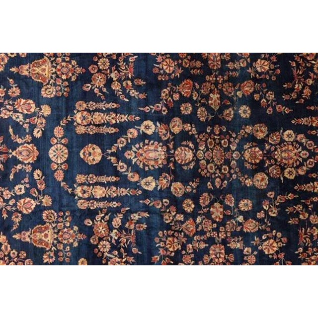1920's Antique Sarouk Mohajeran Signed Palace Rug, 13'7" X 24'3" For Sale - Image 4 of 11