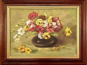 Vintage Original Oil Painting - Mixed Bouquet - Signed and Dated 1973