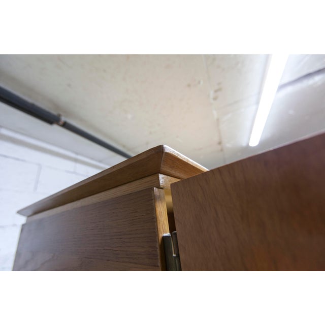 French Wardrobe with Compass Legs, Doors, Mirror and Drawer, 1960s For Sale - Image 10 of 18