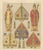 Racinet, Medieval Bishop Vestments & Gothic Mitres, 1888, Paper For Sale