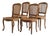 Louis XV Dining Chairs with Viennese Caning, 1920s, Set of 4 For Sale