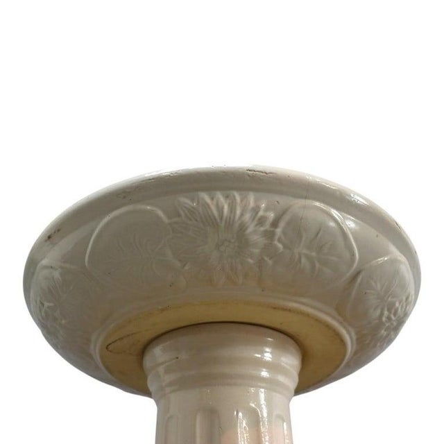 Wood Aesthetic Movement Figural Heron Carved Gilt Wood Marble Top Side Stand C1880 For Sale - Image 7 of 9