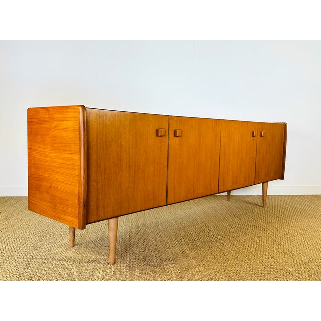 Scandinavian Teak Sideboard with Tapered Legs, 1960s For Sale - Image 10 of 18