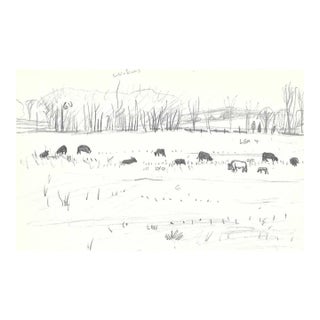 1970s Robert Angeloch Farm Landscape For Sale