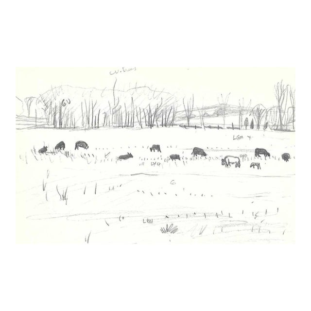 1970s Robert Angeloch Farm Landscape For Sale