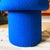 Mushroom Ottoman in Cobalt Wool For Sale - Image 9 of 11