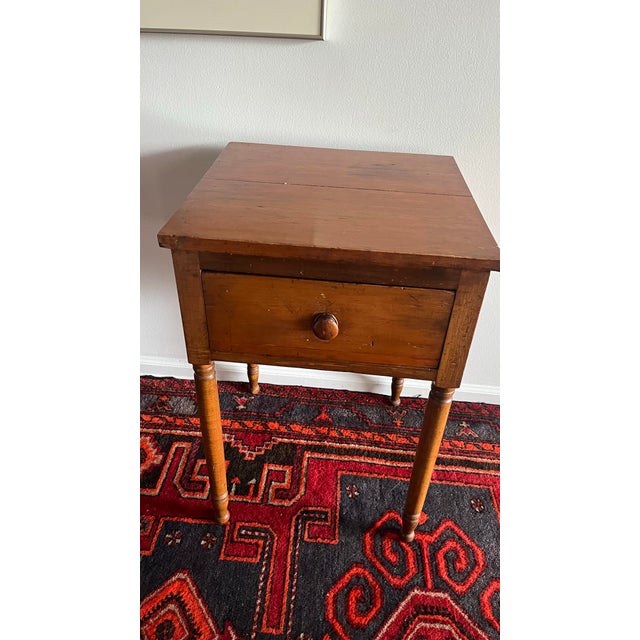 1920s Antique Sheraton Style Table With One Drawer For Sale - Image 11 of 12