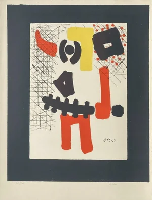 1959 Thomas Gleb Warrior Signed Lithograph Poster