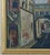 Abstract Midcentury Vintage European Village Street Oil Painting For Sale - Image 3 of 10