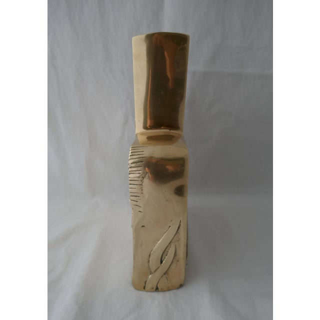 Dolbi Cashier Vintage Solid Brass Set of 2 Vases With Fish For Sale - Image 9 of 12