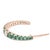 Stones: diamond, 2 round brilliant cut 3 mm .20ctw GH color/VS2-SI1 clarity emerald, 38 round 1.25-2.5 mm 1ctw Length: .75...