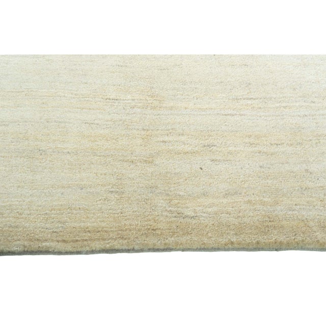 Minimalist Hand-Knotted Gabbeh Loribaft Rug in Wool For Sale - Image 6 of 11